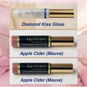 3 LipSense by SeneGence Long Lasting Liquid Lip 0.25oz 2 Apple Cider 1 Diamond